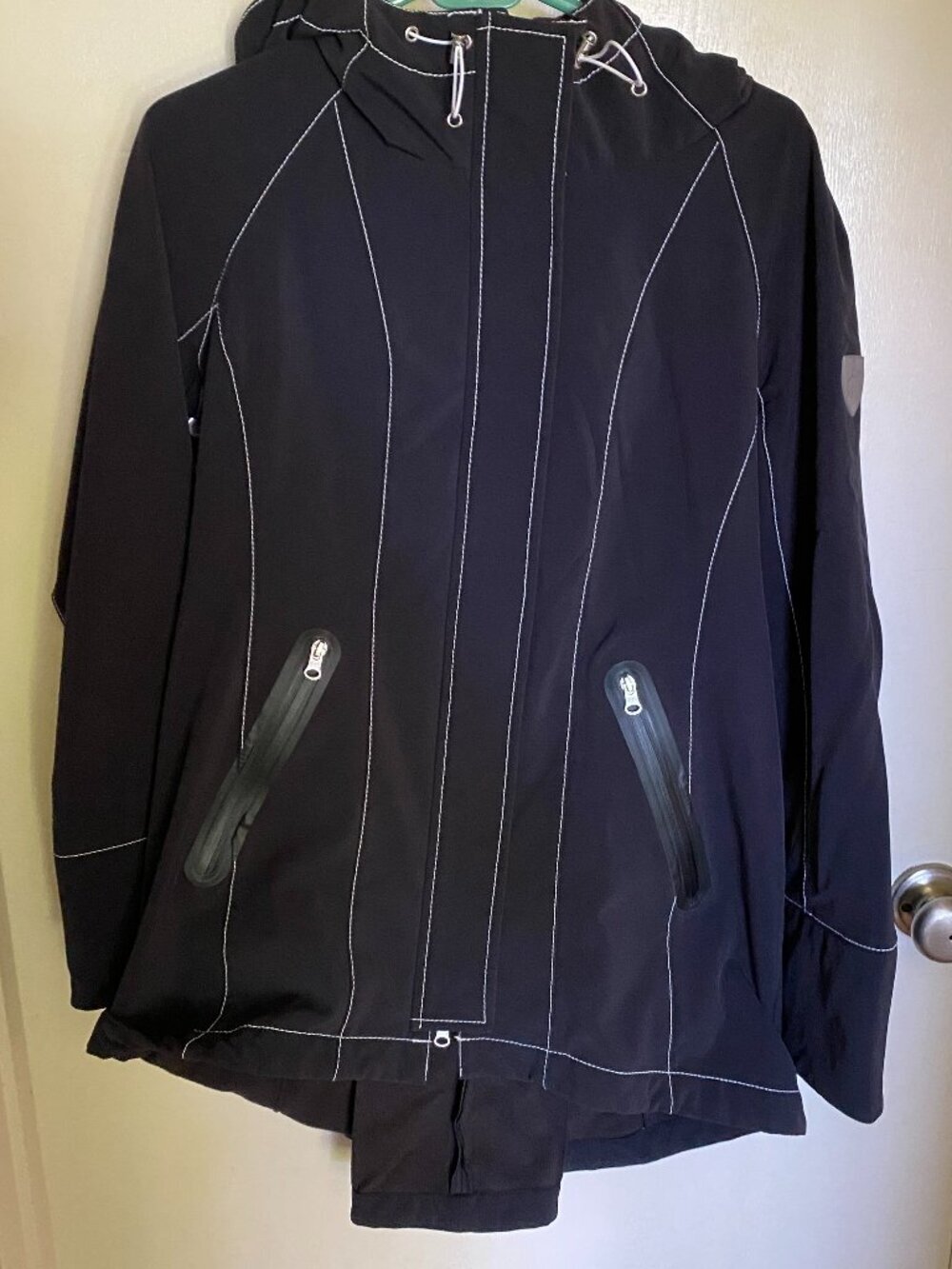 Goode Rider Black Softshell Riding Jacket Fleece Lined Equestrian Waterproof L